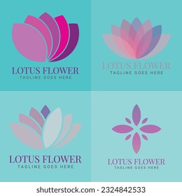 Lotus flower vector illustration, Set of lotus flower vector illustration,
Floral gradient flower vector illustration, Collection of lotus flower vector illustration