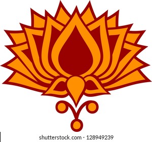 Lotus Flower - vector image - buddhism - symbol of enlightenment