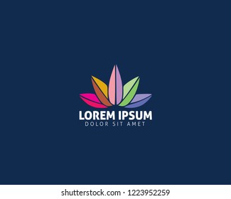 Lotus Flower Vector Logo