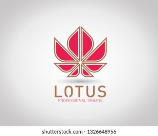 Lotus Flower Vector Logo