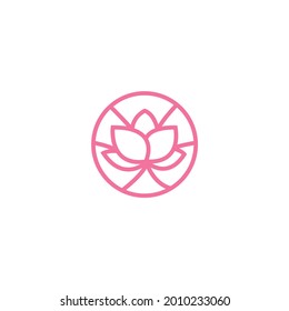 lotus flower vector logo design