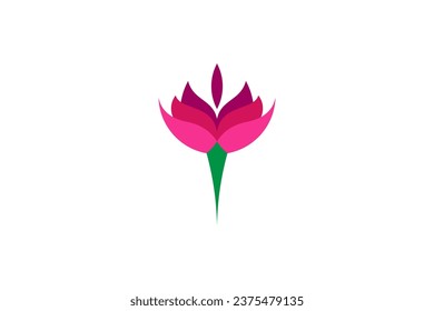 Lotus flower vector logo design