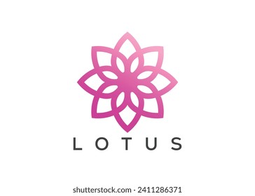 Lotus flower vector logo design