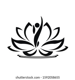 Lotus Flower Vector Logo Icon Spiritual Stock Vector (Royalty Free ...