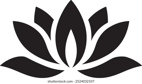 Lotus Flower Vector Logo Icon Spiritual Stock Vector