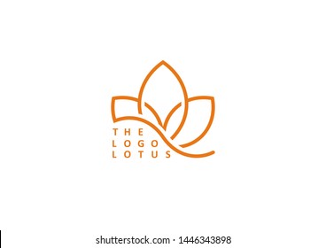 LOTUS FLOWER VECTOR LOGO MODERN