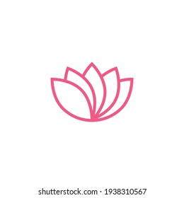 Lotus flower vector logo template