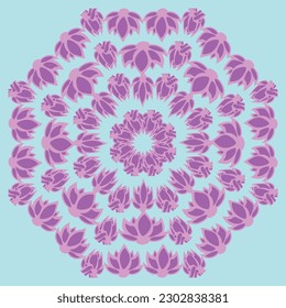A lotus flower vector that can be used as decoration or as a background for a file in presentations, leaflets, and others in a hexagonal shape