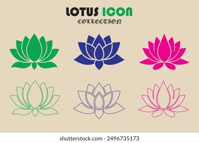 Lotus Flower Vector Waterlily EPS