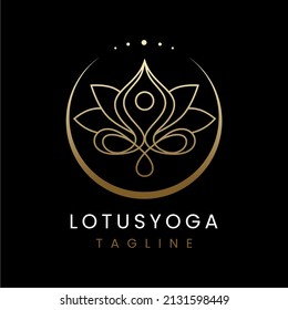 lotus flower yoga beauty spa logo