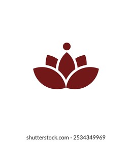 Lotus flower and yoga logo