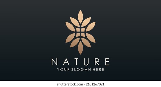 Lotus flower yoga logo design vector.