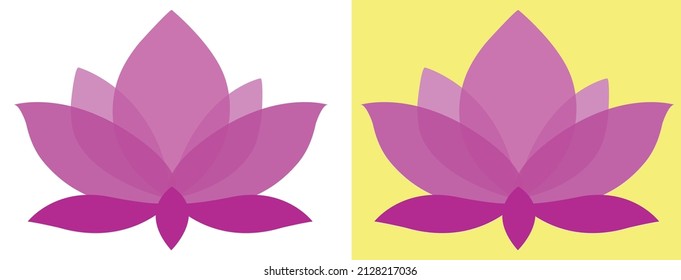 Lotus Flower Yoga Meditation colorful symbol