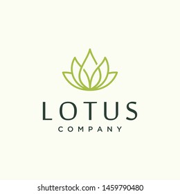 lotus flower yoga peace logo template vector logo design