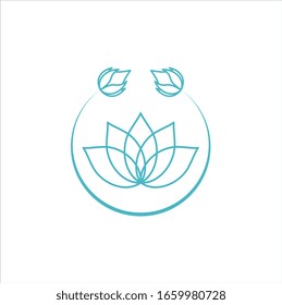 Lotusblume für Yoga-, Spa- und Beauty-Logo-Vektorillustration