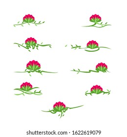 Lotus flowers design logo template icons