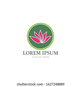  lotus flowers design logo Template icon