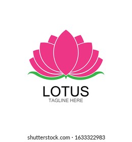 lotus flowers design logo Template icon