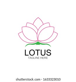 lotus flowers design logo Template icon