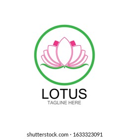 lotus flowers design logo Template icon