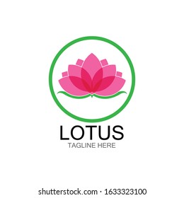 lotus flowers design logo Template icon