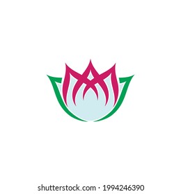 Lotus flowers illustration logo Vector