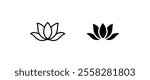 lotus flowers, Lotus, Lily Flower Icon. Spa icons button, vector, sign, symbol, logo, illustration, editable stroke, flat design style isolated on white linear pictogram
