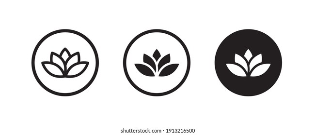 lotus flowers, Lotus, Lily Flower Icon. Spa icons button, vector, sign, symbol, logo, illustration, editable stroke, flat design style isolated on white linear pictogram