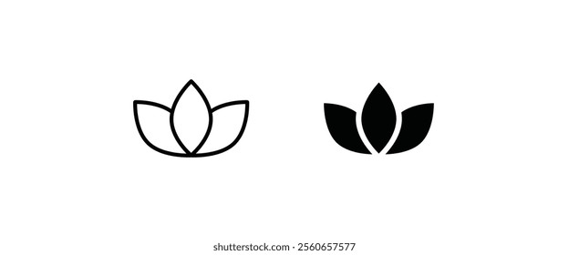 lotus flowers, Lotus, Lily Flower Icon. Spa icons button, vector, sign, symbol, logo, illustration, editable stroke, flat design style isolated on white linear pictogram