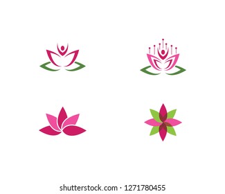 Lotus flowers logo Template icon