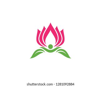 Lotus flowers logo Template icon