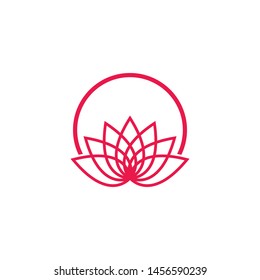 Lotus flowers logo Template icon