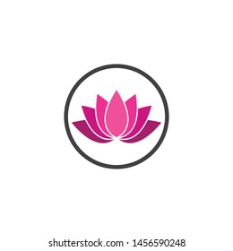 Lotus flowers logo Template icon
