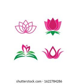 Lotus flowers logo Template icon