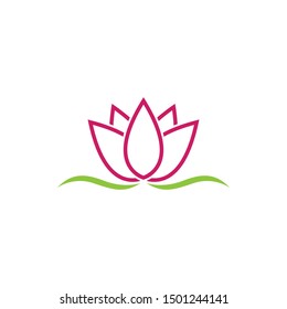 Lotus flowers logo Template Vector 