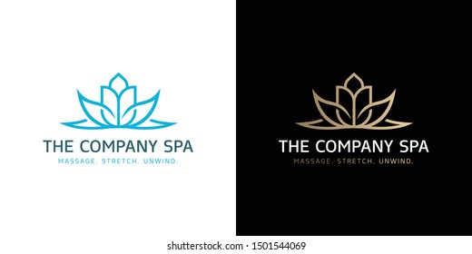 Lotus flowers logo Template Vector