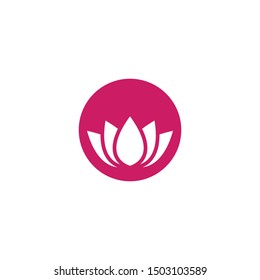 Lotus flowers logo Template Vector 