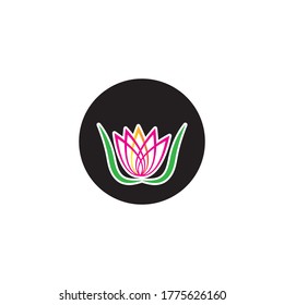 Lotus flowers logo Template Vector 