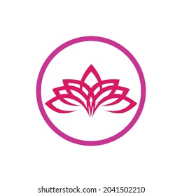 lotus flowers logo vector illustration design Template 