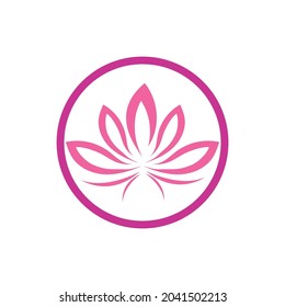 lotus flowers logo vector illustration design Template 