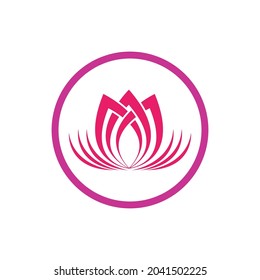 lotus flowers logo vector illustration design Template 