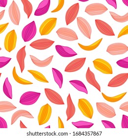 Lotus flowers petal vector seamless pattern