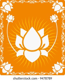 Lotus flowers in radiant and glossy brown  light 	