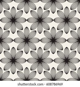 Lotus flowers seamless pattern vector