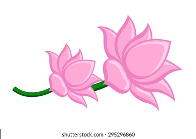 Lotus Flowers Vector Clipart