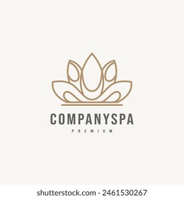 Lotus flowers vector illustration for spa logo design 2