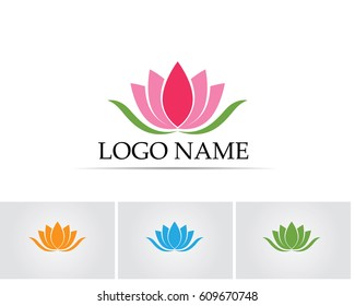 Lotus flowers yoga logo