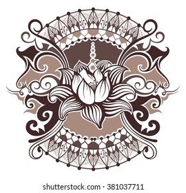 Lotus flower.Tattoo