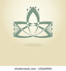 Lotus flower,vector logo.