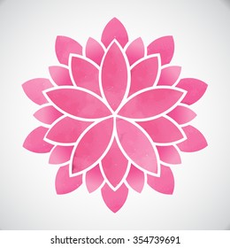 Lotus Flower.Watercolor style. Vector graphic design